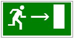 знаки эвакуации - Направление к эвакуационному выходу направо