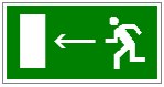 знаки эвакуации - Направление к эвакуационному выходу налево